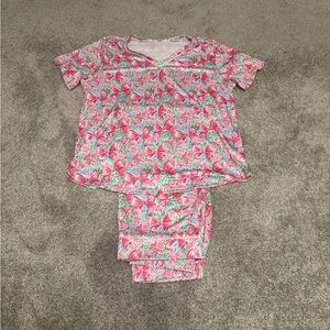 Pink Floral Pajamas